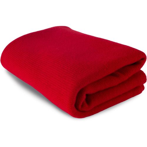  Love Cashmere Luxurious 100% Cashmere Travel Wrap Blanket - Cardinal Red - handmade in Scotland by RRP 660