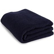 Luxurious 100% Cashmere Travel Wrap Blanket - Dark Navy - handmade in Scotland by Love Cashmere RRP 660