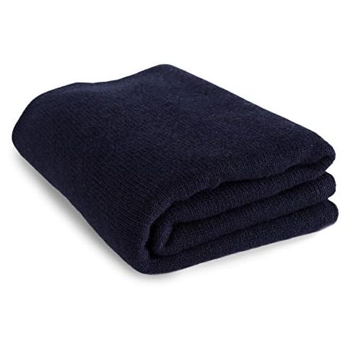  Luxurious 100% Cashmere Travel Wrap Blanket - Dark Navy - handmade in Scotland by Love Cashmere RRP 660