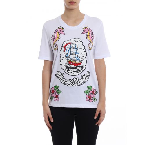  Love Moschino Rubberized print T-shirt