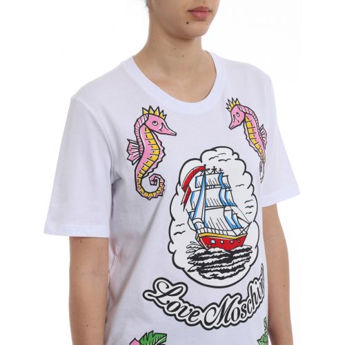  Love Moschino Rubberized print T-shirt