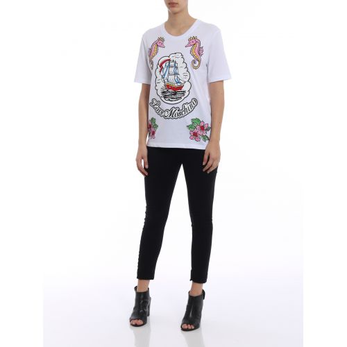  Love Moschino Rubberized print T-shirt