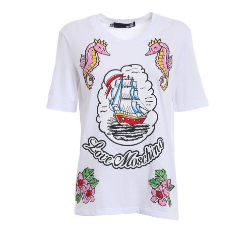  Love Moschino Rubberized print T-shirt