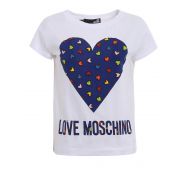 Love Moschino Heart and logo print T-shirt
