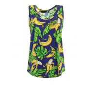 Love Moschino Banana and leaf print top