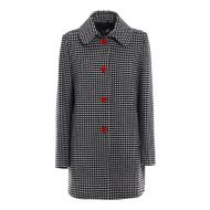 Love Moschino Heart button vichy print coat