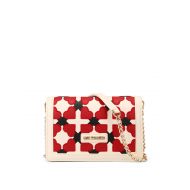 Love Moschino Checked heart clutch
