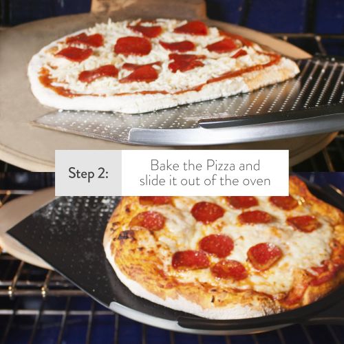  Love This Kitchen The Ultimate Pizza Making Tools  Classic 16” Round Pizza Stone, 14” Aluminum Pizza Peel and 14” Stainless Steel Rocker Cutter | Great Bundle for Baking Pizza, Cookies, Bread in Ov