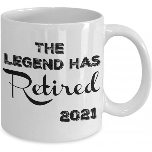  [아마존베스트]Love This Mug Retirement Present for Women, Men - The Legend Has Retired 2021 Coffee Mug - Funny Cup for a Fireman, Police Officer, Nurses, Teachers, Coworkers, Dad, Mom, Friend - 11oz Tea Cup