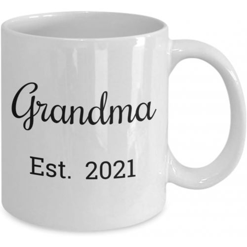  [아마존베스트]Love This Mug Grandma Est 2021 Mug - First Time Grandma Gifts for a Mom Promoted to a Grandma - Grandparent Reveal - 11 oz Coffee Cup