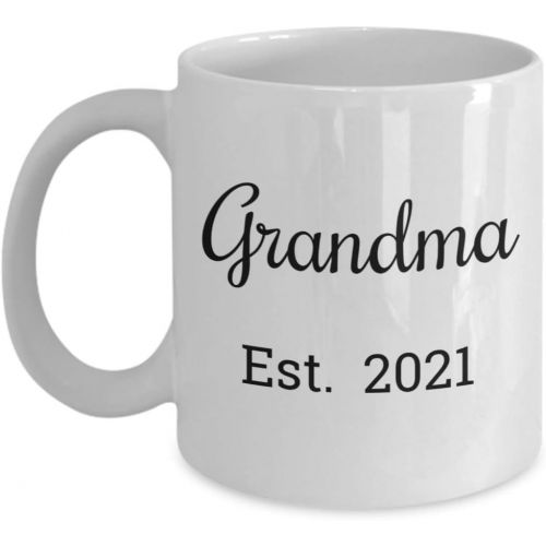  [아마존베스트]Love This Mug Grandma Est 2021 Mug - First Time Grandma Gifts for a Mom Promoted to a Grandma - Grandparent Reveal - 11 oz Coffee Cup