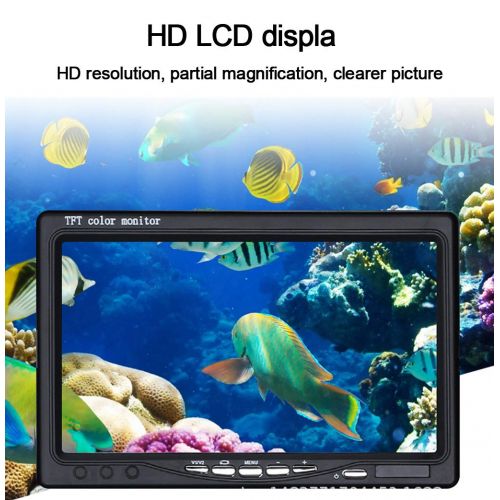  Love of Life Underwater Surveillance System, 7-inch Display 50M Cable 360 Degree Underwater Camera Cloud Fish Finder