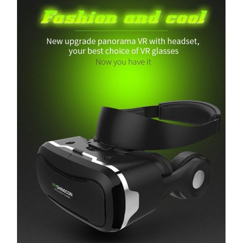  Love of Life Vr Headset with Remote Controller, 3D Glasses Virtual Reality Headset for VR Games & 3D Movies, Eye Care System for iPhone and Android Smartphones,Withgamepad