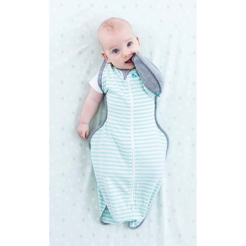  Love to Dream Love To Dream Swaddle UP 50/50 Transition Bag, Mint, Large, 18.5-24 lbs, Patented Zip-Off Wings, Gently Help Baby Safely Transition from Being swaddled to arms Free Before Rolling