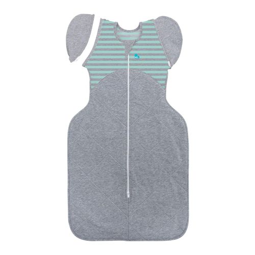  Love to Dream Love To Dream Swaddle UP 50/50 Transition Bag Warm, Mint, Medium, 13-18.5 lbs, Patented Zip-Off Wings, Gently Help Baby Safely Transition from Being swaddled to arms Free Before Ro