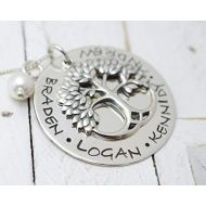 Love It Personalized Personalized Family Tree Necklace - Sterling Silver Necklace Gift for Grandma