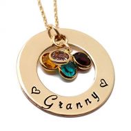Love It Personalized Personalized Grandma Necklace 14K Gold Filled Family Birthstone Necklace - Mothers Day Gift Jewelry