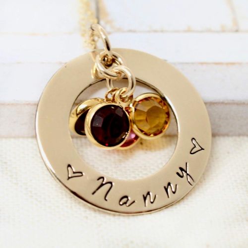  Love It Personalized Personalized Grandma Necklace 14K Gold Filled Family Birthstone Necklace - Mothers Day Gift Jewelry