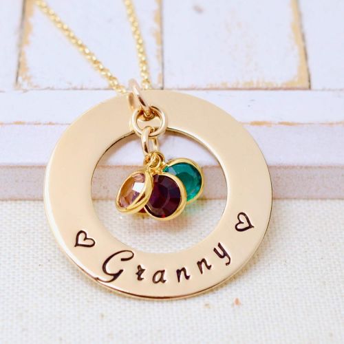  Love It Personalized Personalized Grandma Necklace 14K Gold Filled Family Birthstone Necklace - Mothers Day Gift Jewelry