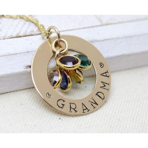  Love It Personalized Personalized Grandma Necklace 14K Gold Filled Family Birthstone Necklace - Mothers Day Gift Jewelry