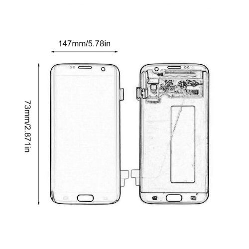  LoveOlvidoS Display Touch Screen Digitizer Assembly Frame for Samsung S7 Edge G935FG935AVTP Smartphone Screen Repair Accessories