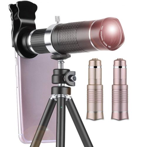  LoveOlvidoS 20X Zoom Mobile Phone Telescope Lens Optical Telephoto Camera Lens with Tripod HD Telescope Universal for Smartphones