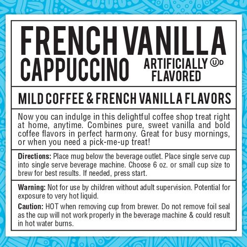  LoveSome French Vanilla Cappuccino K-Cup, 12 Count (Pack of 6)