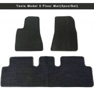 LoveTesla Tesla Model 3 Floor mats,All Weather Heavy Duty Waterproof Rubber Car Floor Carpet Protector Custom Fit for Tesla Model 3,3 Piece Set