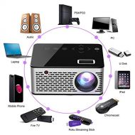 Loveje Projector Kit,Upgraded LED Mini Video Projector with Touch Button,Built-in Speaker,Multimedia Home Theater Supporting Full HD 1080P,HDMI,USB,VGA,AV for TVs,Laptops,Games,Sma