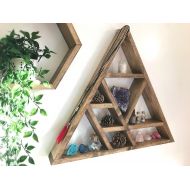 XL Altar, Triangle altar, Altar shelf, floating altar, wooden altar, crystal shelf, crystal display shelf, Lovelifewood, triangle shelf,