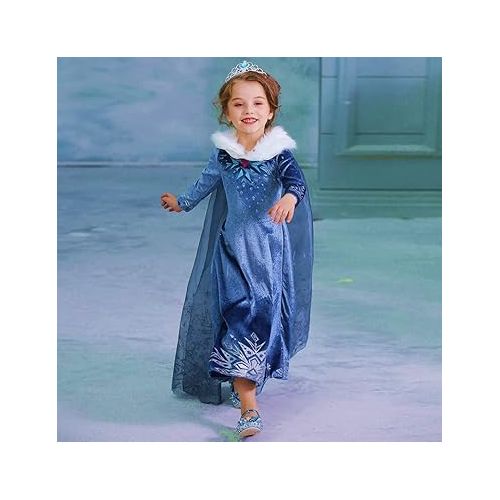  Snow Princess Dress Adventure Costume Fancy Long Sleeve Girls Kids