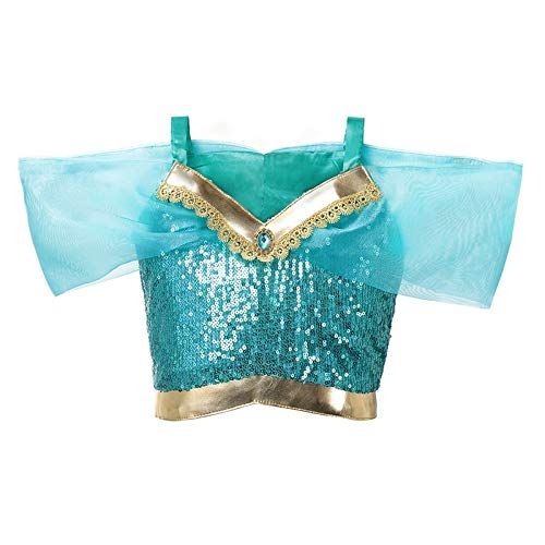  Lovely Mermaid Arabian Princess Aladdin Dress up Costume Girls Sequined Jasmine Cosplay Kids Halloween