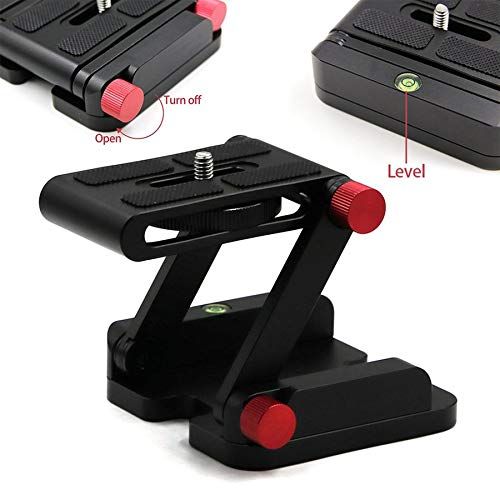  Lovelysunshiny Z-Type Foldable Head Flex Z Pan Folding Desktop Quick Release Plate for Camera