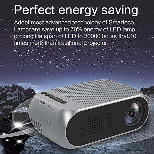  Lovelysunshiny YG320 High Definition 1080P Portable Mini LED Projector with Speaker Home Use