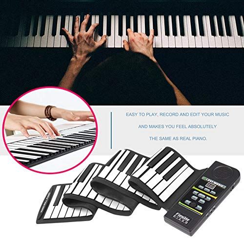  Lovelysunshiny Hand Roll Up Electronic Piano Pad Portable 88 Key Electronic Piano Keyboard