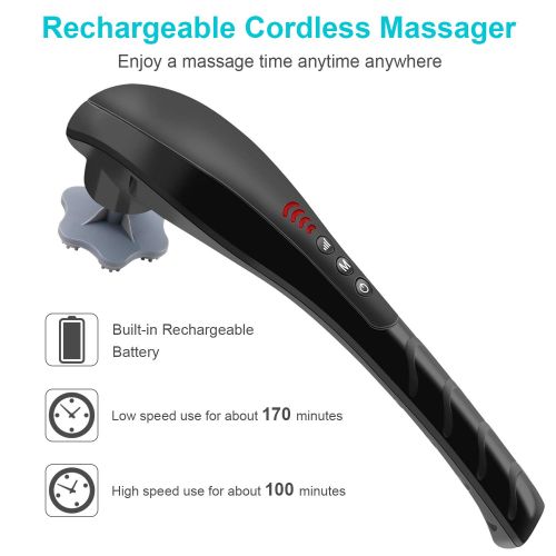  Loverbeby loverbeby Electric Back Massager, Cordless Handheld with High Capacity Rechargeable Battery, Deep...