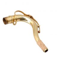 Lovermusic 27.5mm Port Golden Copper Saxophone Bend Neck for Tenor Saxophone