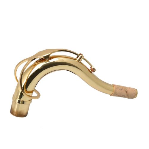  Lovermusic 27.5mm Port Golden Copper Saxophone Bend Neck for Tenor Saxophone