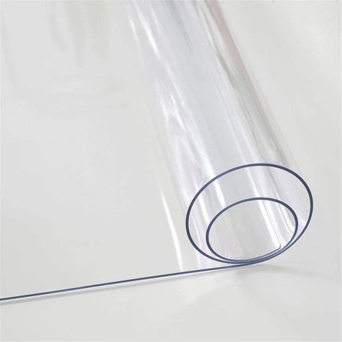  Lovers Crystal Clear Plastic Table Cover,Waterproof PVC Table Protector Square Vinyl Non-Slip Multiple Sizes Desk Pad Mat,Clear1.5mmThick,31x31inch