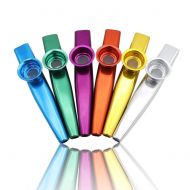 LovesTown 6 Different Colors of Metal Kazoos Musical Instruments Flutes Kids,Guitar, Ukulele, Violin, Piano Keyboard