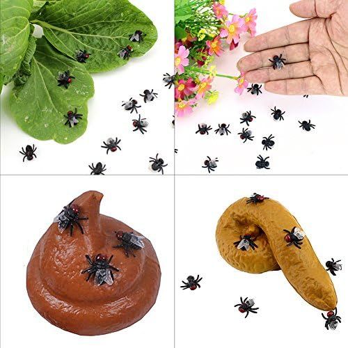  LovesTown Big Fake Ants Simulated Insect Prank Toy Ants Toy Figure 1.6 Joke Toys Halloween Party Supplies 50Pcs