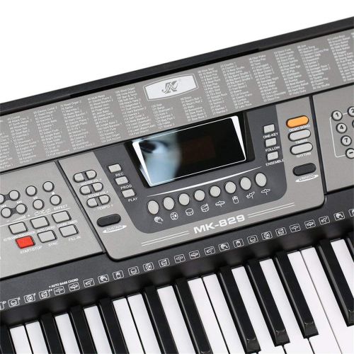  Lovescenario 61 Keys Electronic Piano Electric Organ Keyboard Black US Plug 8 Percussions(color:black)(size:)