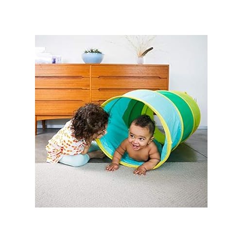  LOVEVERY | The Organic Cotton Play Tunnel | Pop-Up & Collapsible Play Tunnel with Organic Cotton Carrying Case, Toddler Gift for Indoor and Outdoor Game, Multicolor, Ages 12+ Months