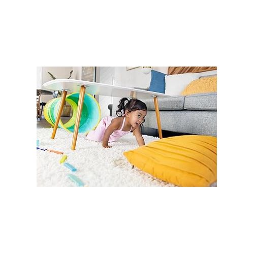  LOVEVERY | The Organic Cotton Play Tunnel | Pop-Up & Collapsible Play Tunnel with Organic Cotton Carrying Case, Toddler Gift for Indoor and Outdoor Game, Multicolor, Ages 12+ Months