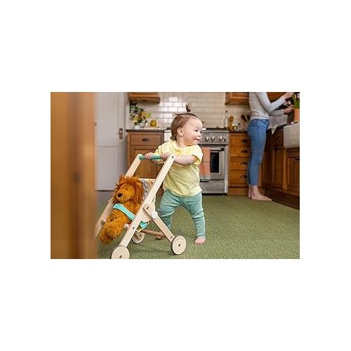  LOVEVERY | The Buddy Stroller | Wooden Toy Doll Stroller for Pretend Play, Ages 12 Months+