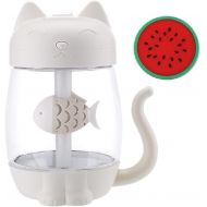 Lovhome 3 in 1 Cool Mist White Cat Humidifier included USB Fan,USB Lamp and 7- Color Night Light features with free (1 x fruit Coaster)