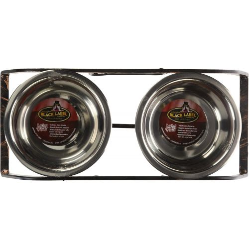  Loving Pets Black Label Collection Rustic Bone Diner for Dogs, Aged Copper