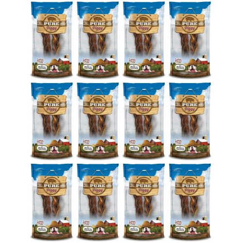  Loving Pets Pure Piggy Braided Pig Pizzle Dog Chews, 6-7 Inch, 2 Count, 12 Pack