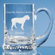 /LovingGlassDesigns American Bulldog Tankard, Personalised Gift, Engraved Bulldog, Bulldog Beer Glass, American Bulldog, Bulldog Gift, Bulldog, American Bully