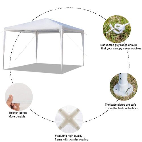  Lovinland Miuniu 3 x 3m Waterproof Tent with Spiral Tubes White